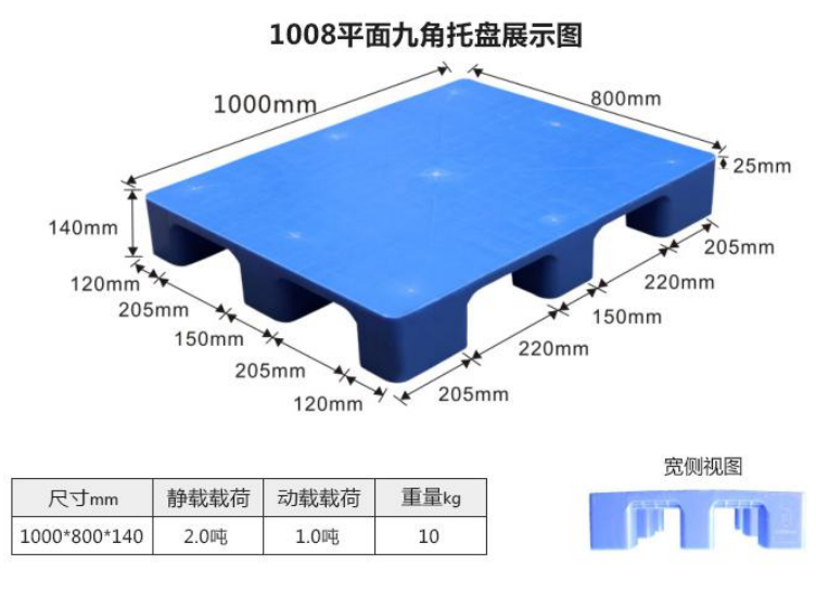 1080平麵九腳卡板